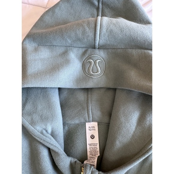 New Lululemon Scuba Oversized Half Zip Hoodie XL/ XXL Crater Blue/Gold NWT - Picture 8 of 11